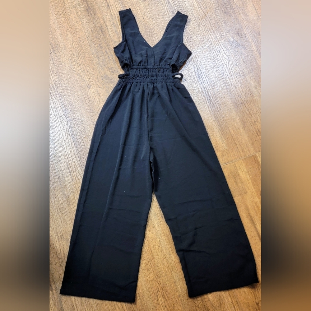 Inspired Hearts Elegant Black Jumpsuit Sz S - Picture 2 of 2